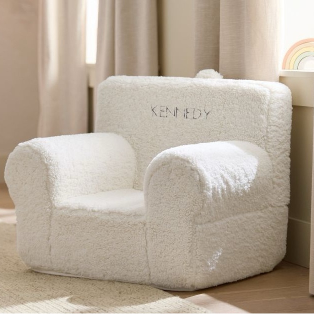 PBK Kids Anywhere chair oversized cover - Cream Sherpa